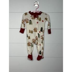 Burt's Bees 100% Organic Cotton Christmas Gingerbread Onesie 0-3Month